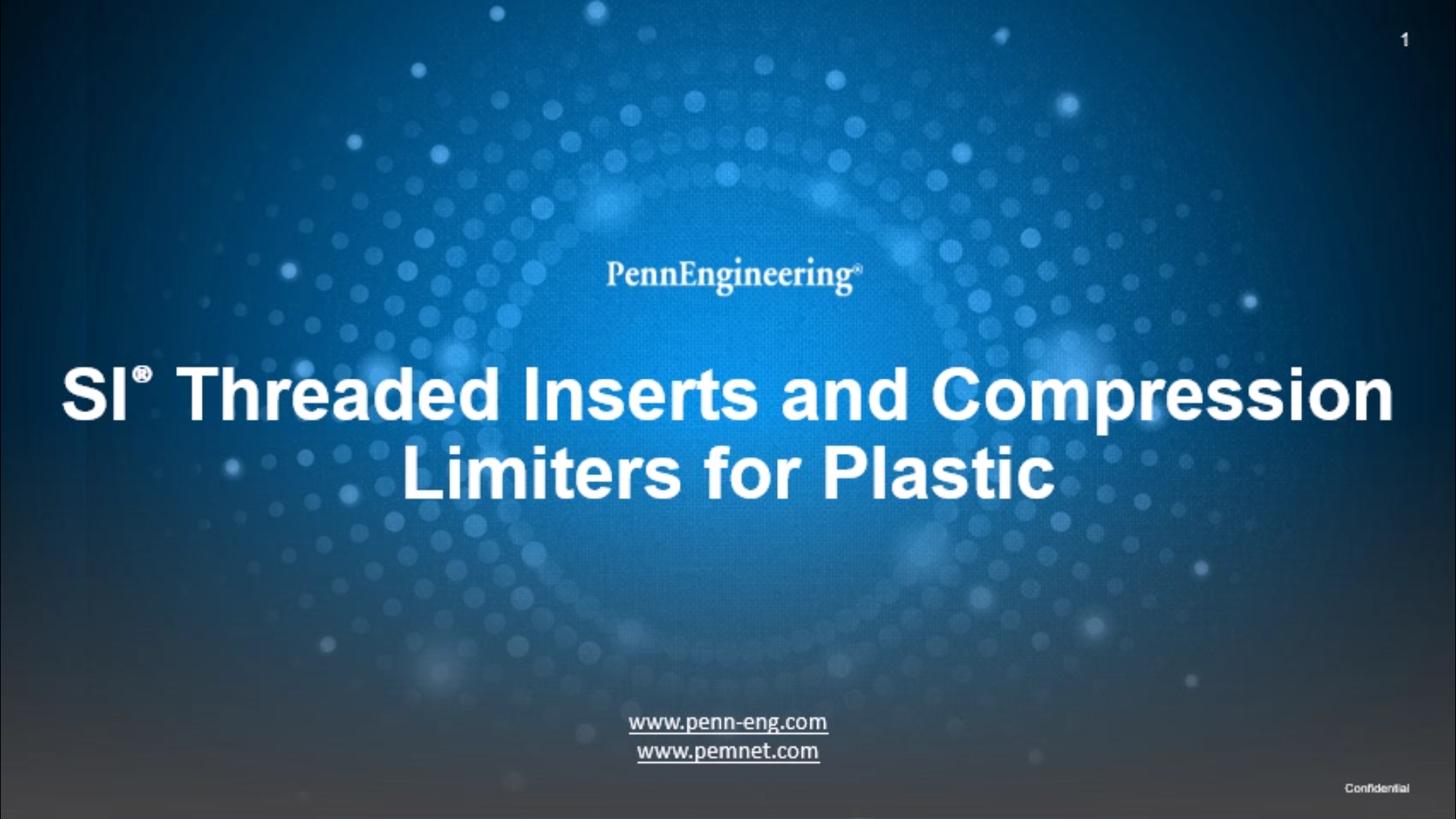 SI® Threaded Inserts and Compression Limiters for Plastic